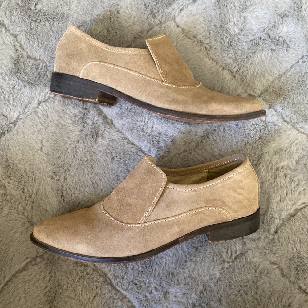 Free People Brady Suede Leather Loafer Bootie Dark Tan US 8.5 -9